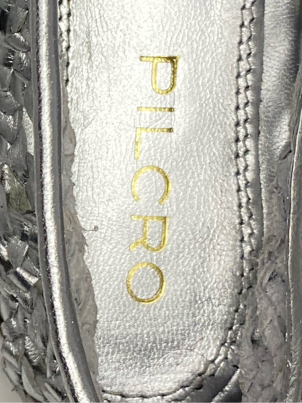 Pilcro by Anthropologie Woven Ballet Flat Silver Metallic Leather EU 39 US 8.5-9 - Picture 7 of 12